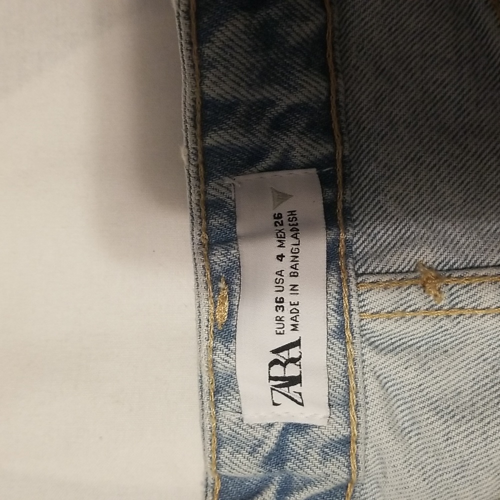 NWT Zara Denim Shorts Women's Size 4 Color Light Blue - Picture 9 of 10